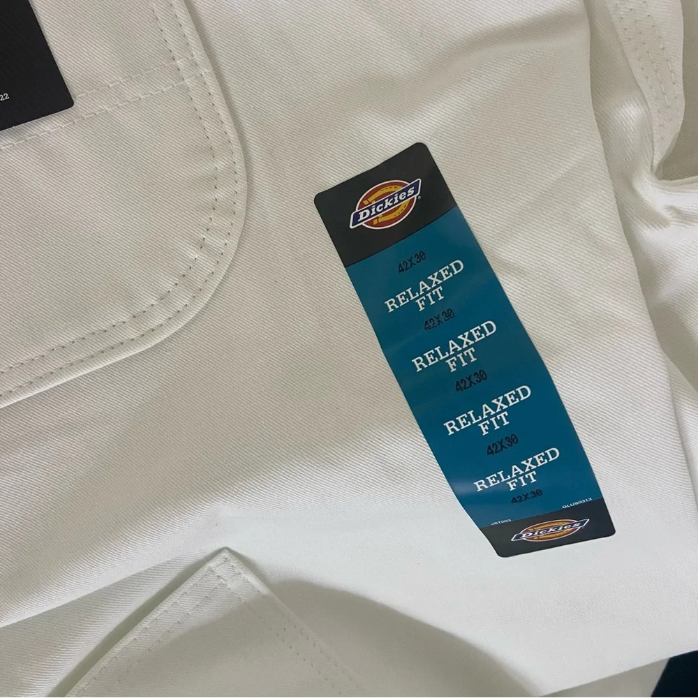 Dickies White Utility Pants Relaxed‎ Fit Painters 42 x 30